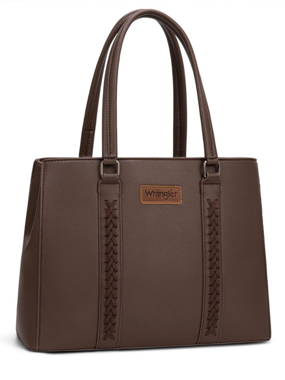 Wrangler Tote Bag for Women, Double Compartment Purse,Whipstitch Handbag fit for